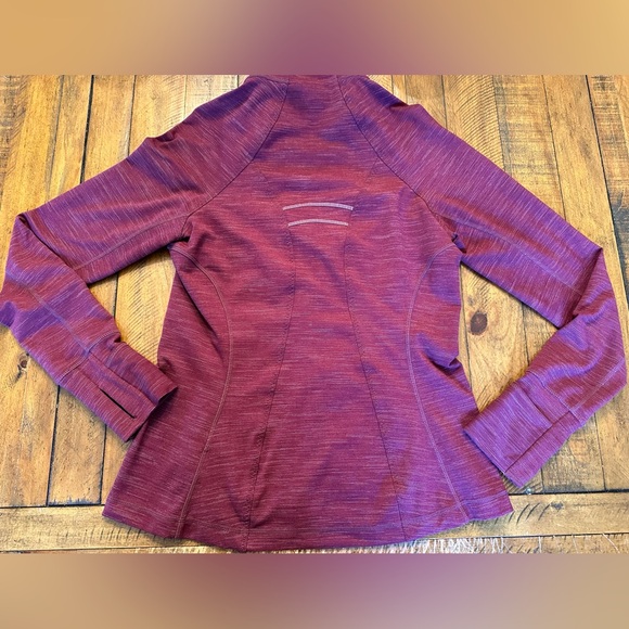 Athleta Striated Hope Jacket Womens S Full Zip Chianti Red Yoga Run Travel - Picture 2 of 6